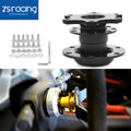 Steering Wheel Quick Release Hub Adapter Snap Off Kit - Black