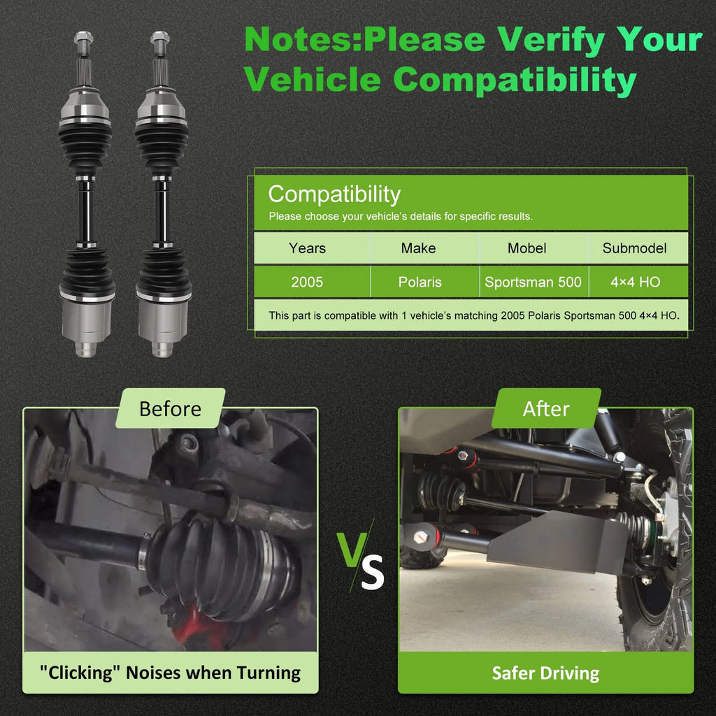 CV Axle Pair for Chevrolet Cobalt (2005–2010) & Saturn Ion (2005–2007)