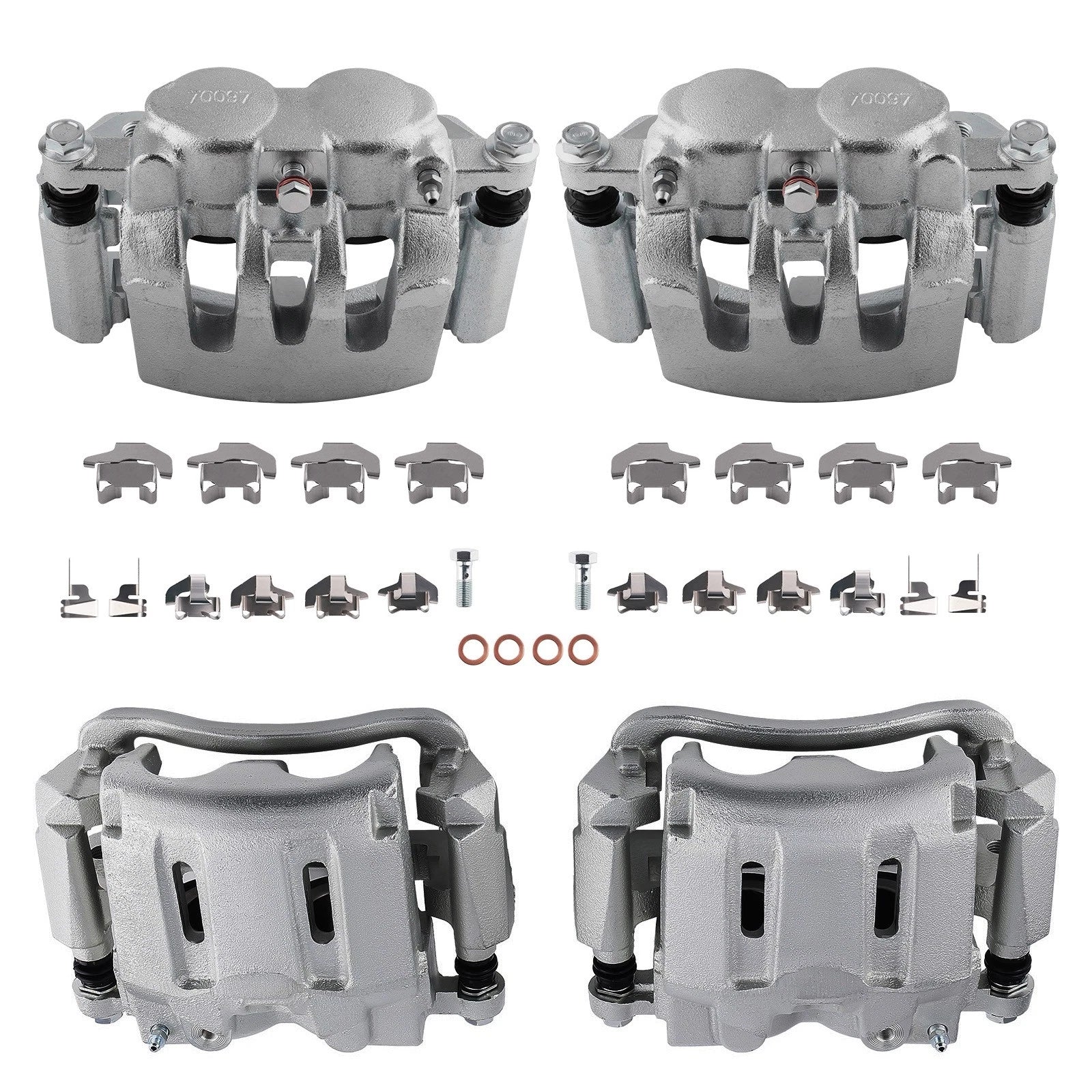 4X Brake Caliper Assembly Kit for Ford F-350/250 Super Duty (2008–2012)