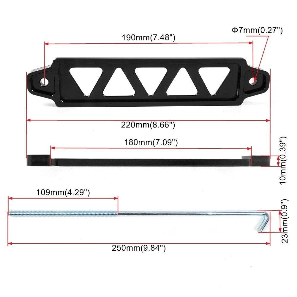 Aluminum Battery Tie Down Clamp for Automotive Applications
