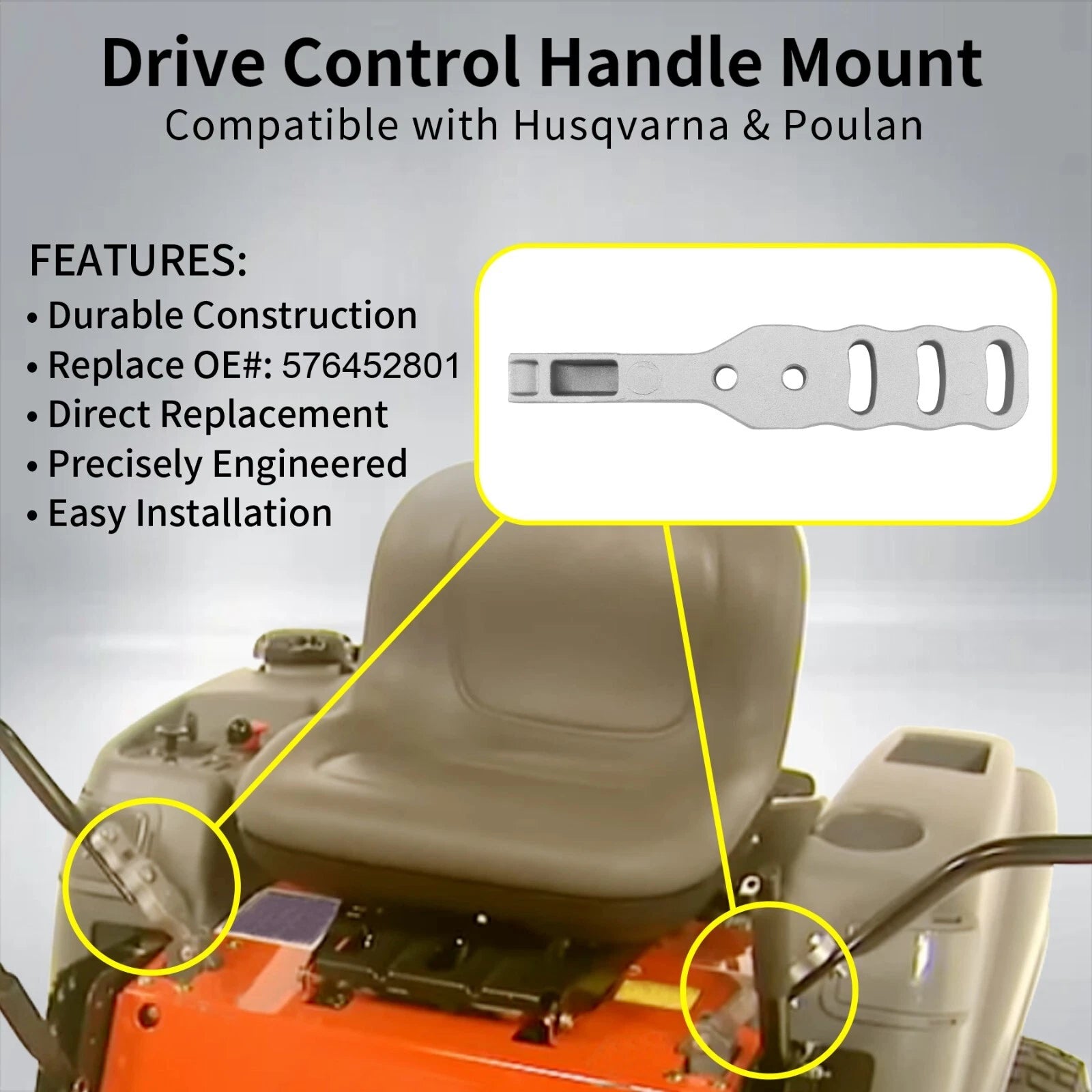 Drive Control Handle Mount for Husqvarna Lawn Mower