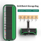 Waterproof Tool Roll Bag 37 Slot for Drill Bits & Screwdriver Bits