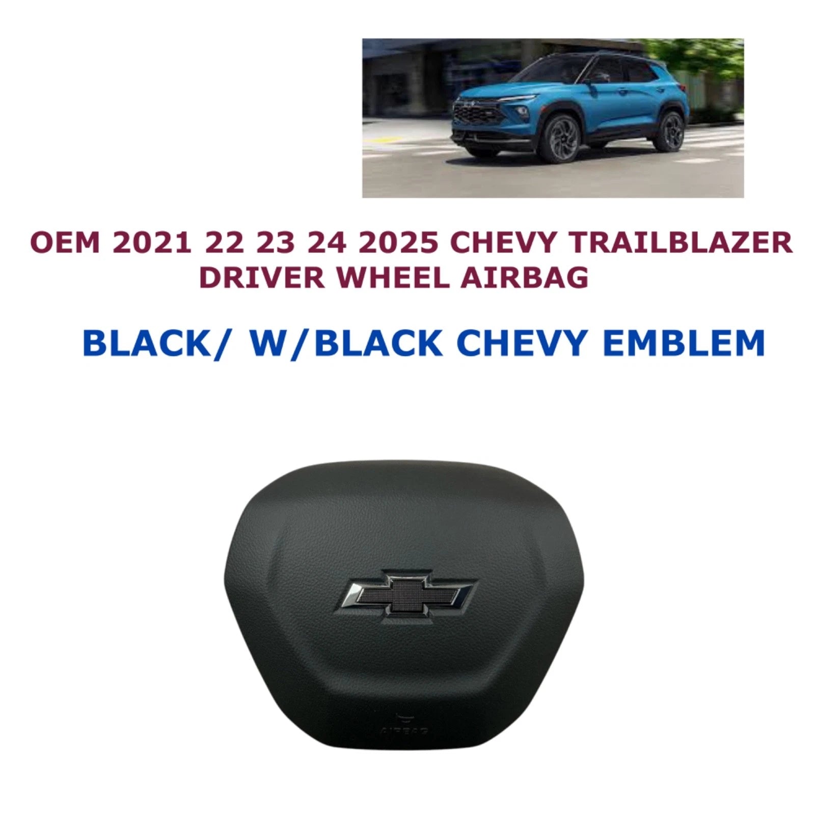 Driver Wheel Airbag for Chevy Trailblazer (2021–2026) - Black