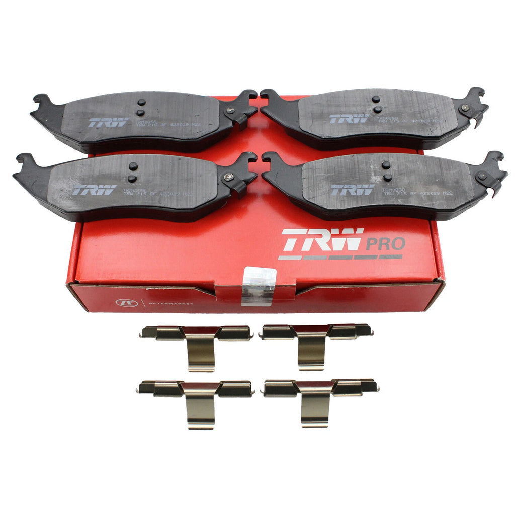Set of 4 TRW Pro Rear Metallic Brake Pads for Dodge Ram 1500 (2002–2003)