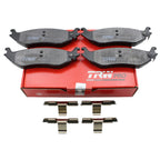 Set of 4 TRW Pro Rear Metallic Brake Pads for Dodge Ram 1500 (2002–2003)