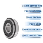 6302NR2RS Deep Groove Ball Bearings for Scooter Skateboard (15x42x13mm)