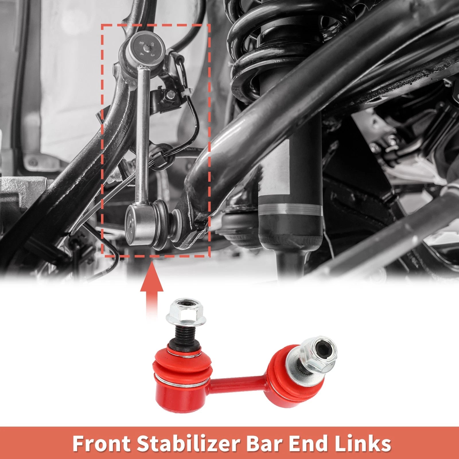 2X Front Sway Bar Links Stabilizer Link Kit for Toyota Tacoma (2001–2004)