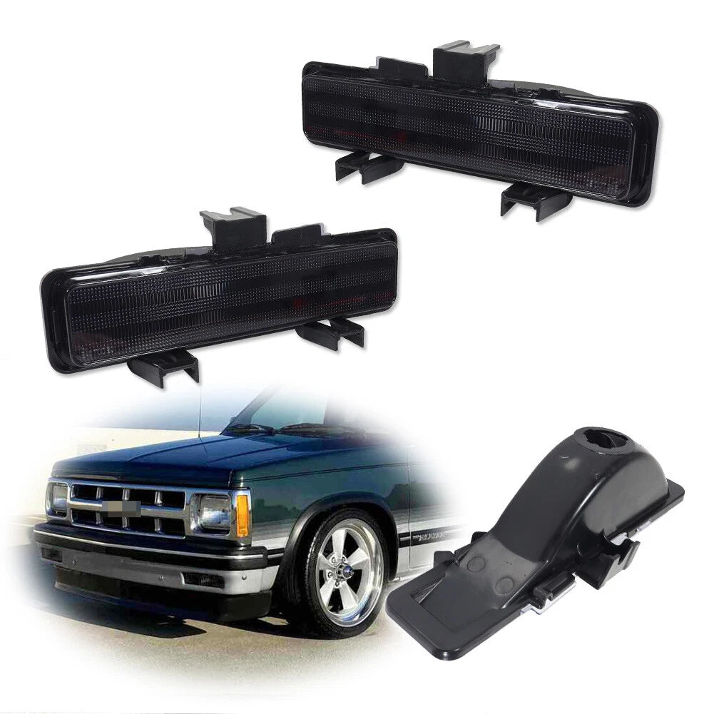 Set of 2 Turn Signal Light Assemblies for Chevy S10/S10 Blazer (1982–1994) - Smoke Tinted