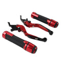 Red Extendable Brake Clutch Levers & Handlebar Grips for Honda CBR600RR (2003-2016)