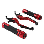 Red Extendable Brake Clutch Levers & Handlebar Grips for Honda CBR600RR (2003-2016)