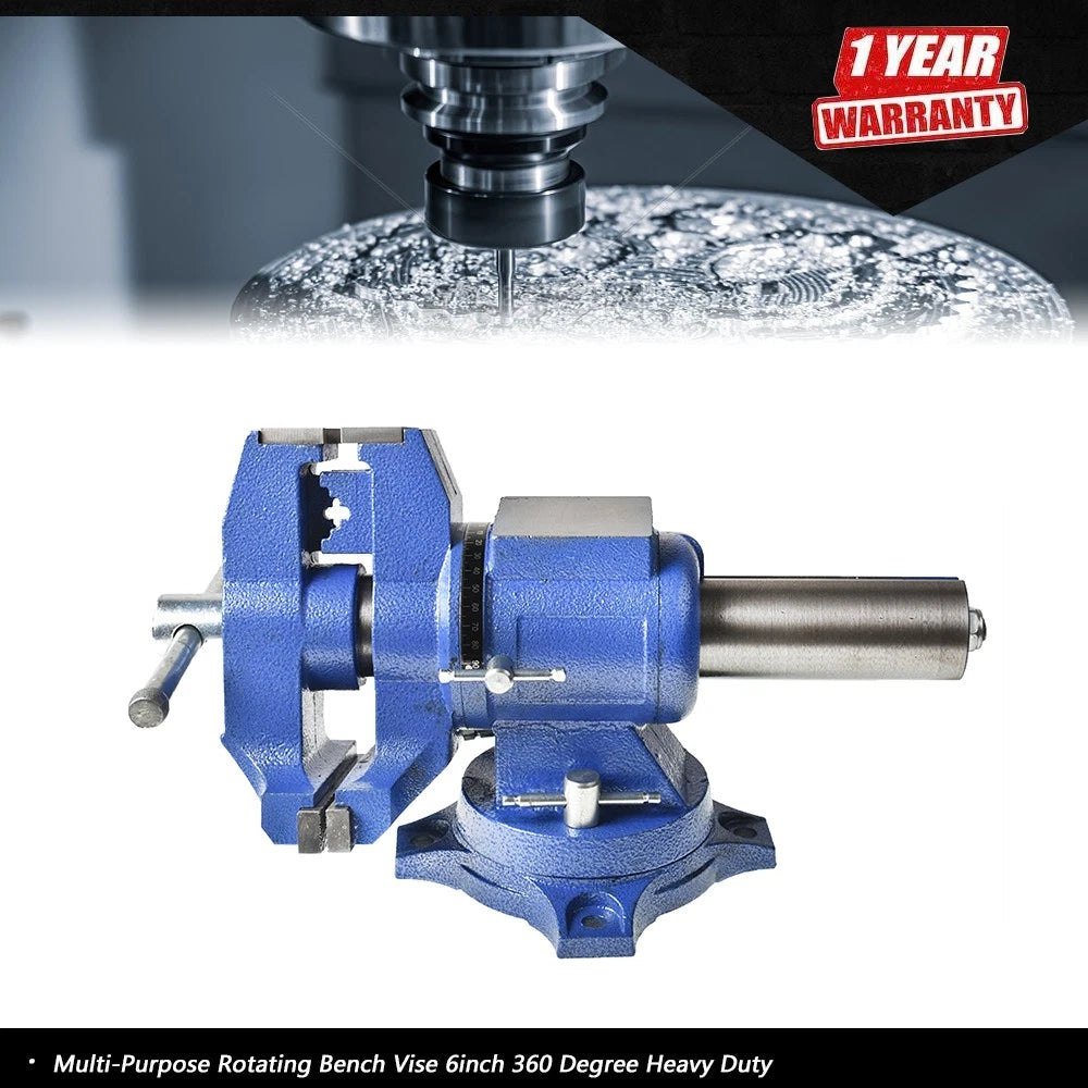 6-Inch Heavy Duty Rotating Bench Vise (360 Degree)