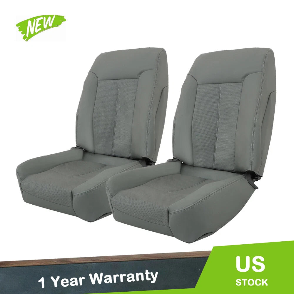 Leather Seat Covers for Ford F250 F350 Lariat (2011–2016) Gray