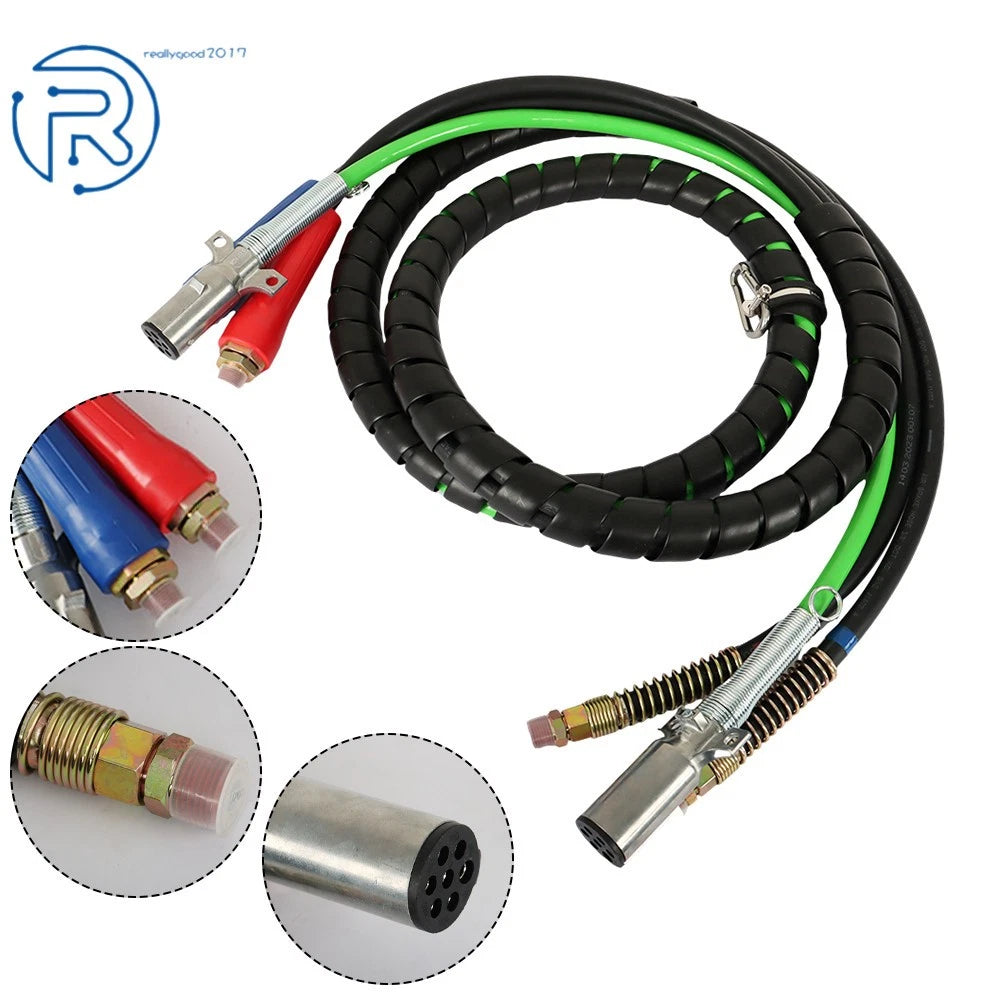 3-in-1 Wrap Air Line Hose for Semi Truck Tractor Trailer (12FT)