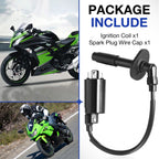 Ignition Coil w/ Spark Plug Cap for Kawasaki Ninja 250R Eliminator 250 (1988–2007)