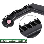 Set of 2 Front Bumper Retainer Brackets for Toyota Corolla (2017–2019)