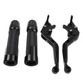 Black Extendable Brake Clutch Lever Grip Set for Yamaha YZF R1 (2009-2014)
