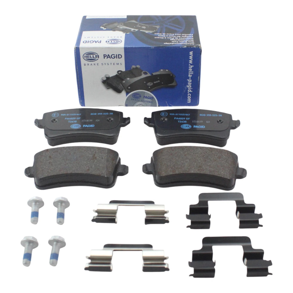 Set of 4 Hella Rear Low-Met Disc Brake Pads for Audi Q5 SQ5 S4 S5 (2009–2023)