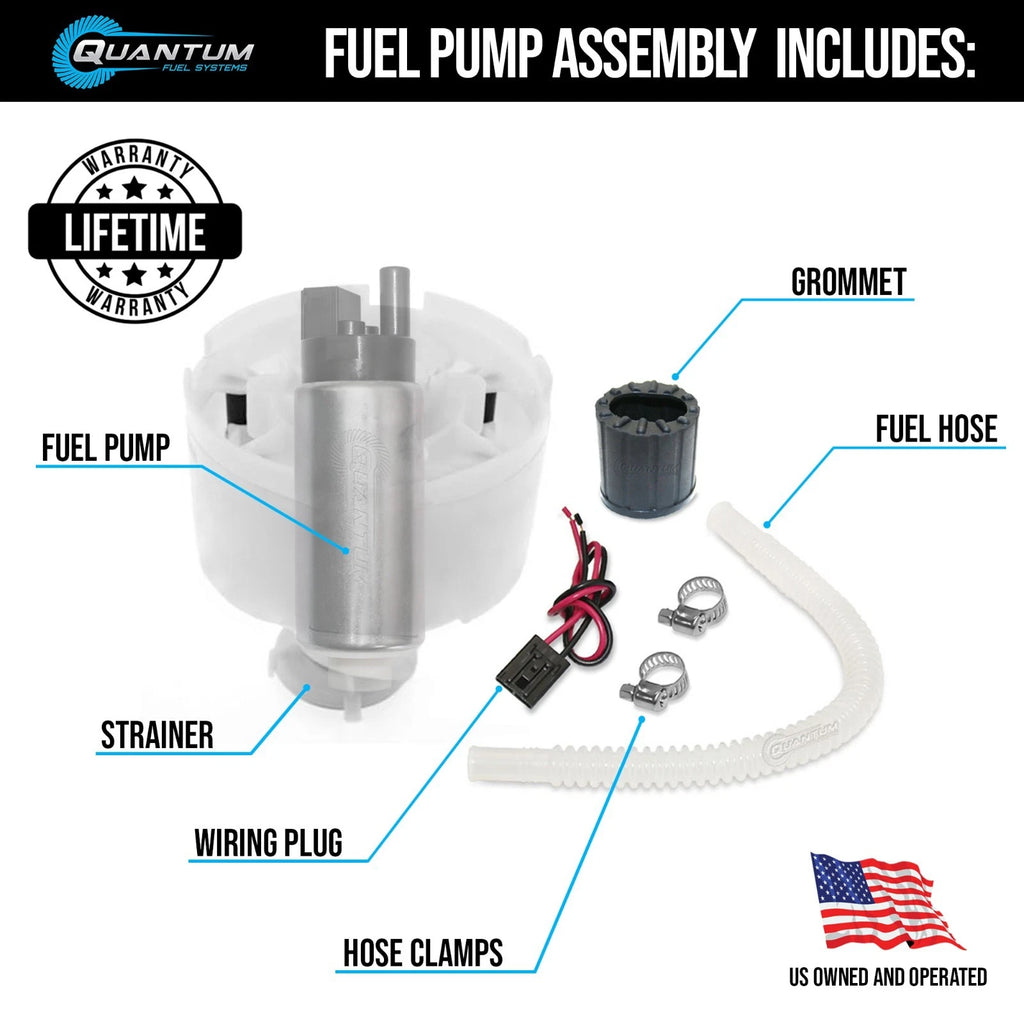 255LPH Fuel Pump Module Assembly for Audi 80 90 100 A4 A6 S4 S6 V8 (1990–2001)