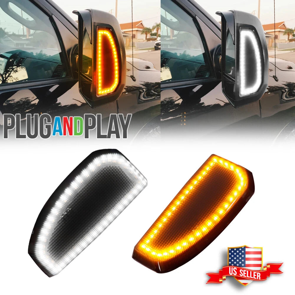 Switchback Smoke LED Side Towing Mirror Signal Light for Toyota Tundra (2007–2021)