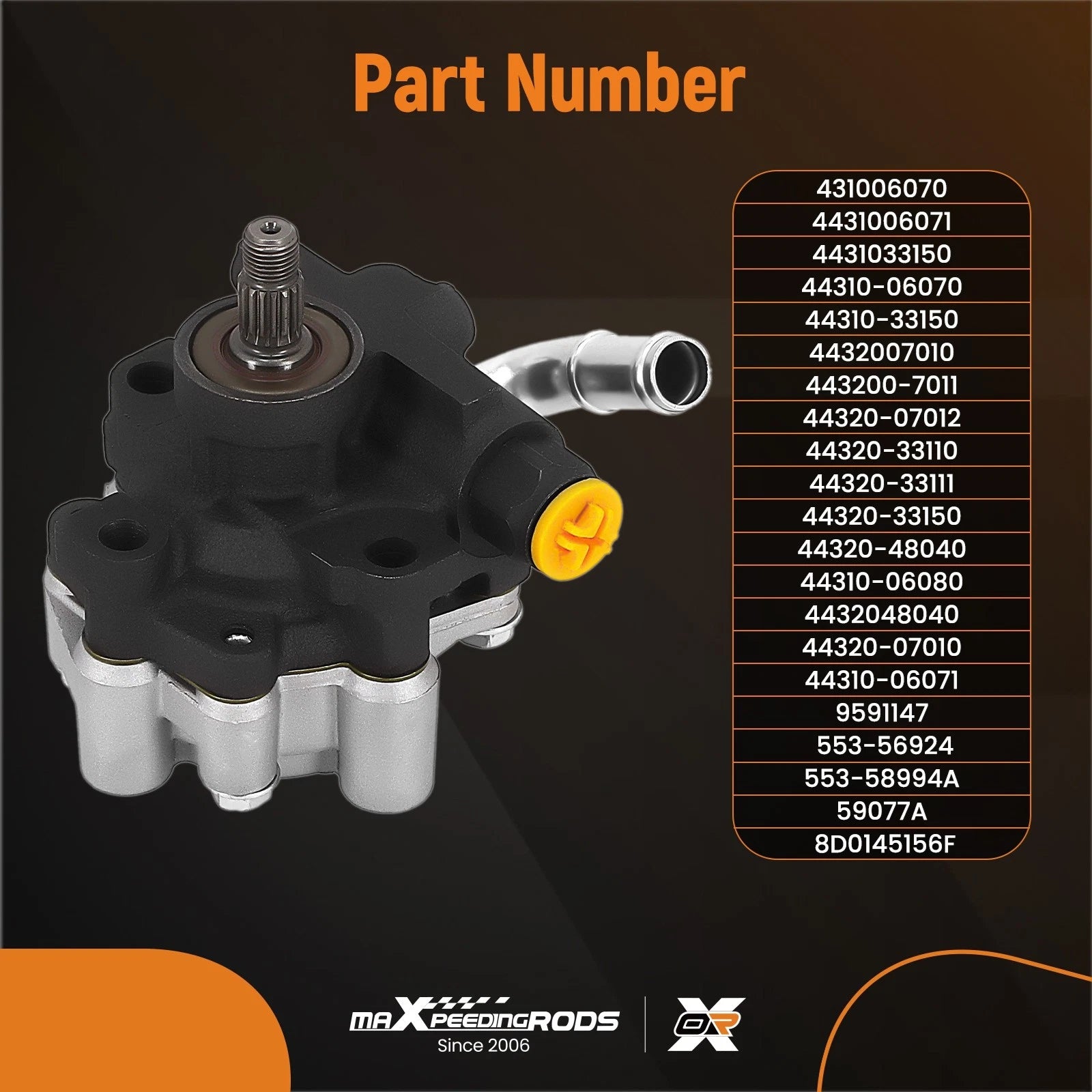 Power Steering Pump for Lexus ES300 RX330 Toyota Highlander (1997–2005)