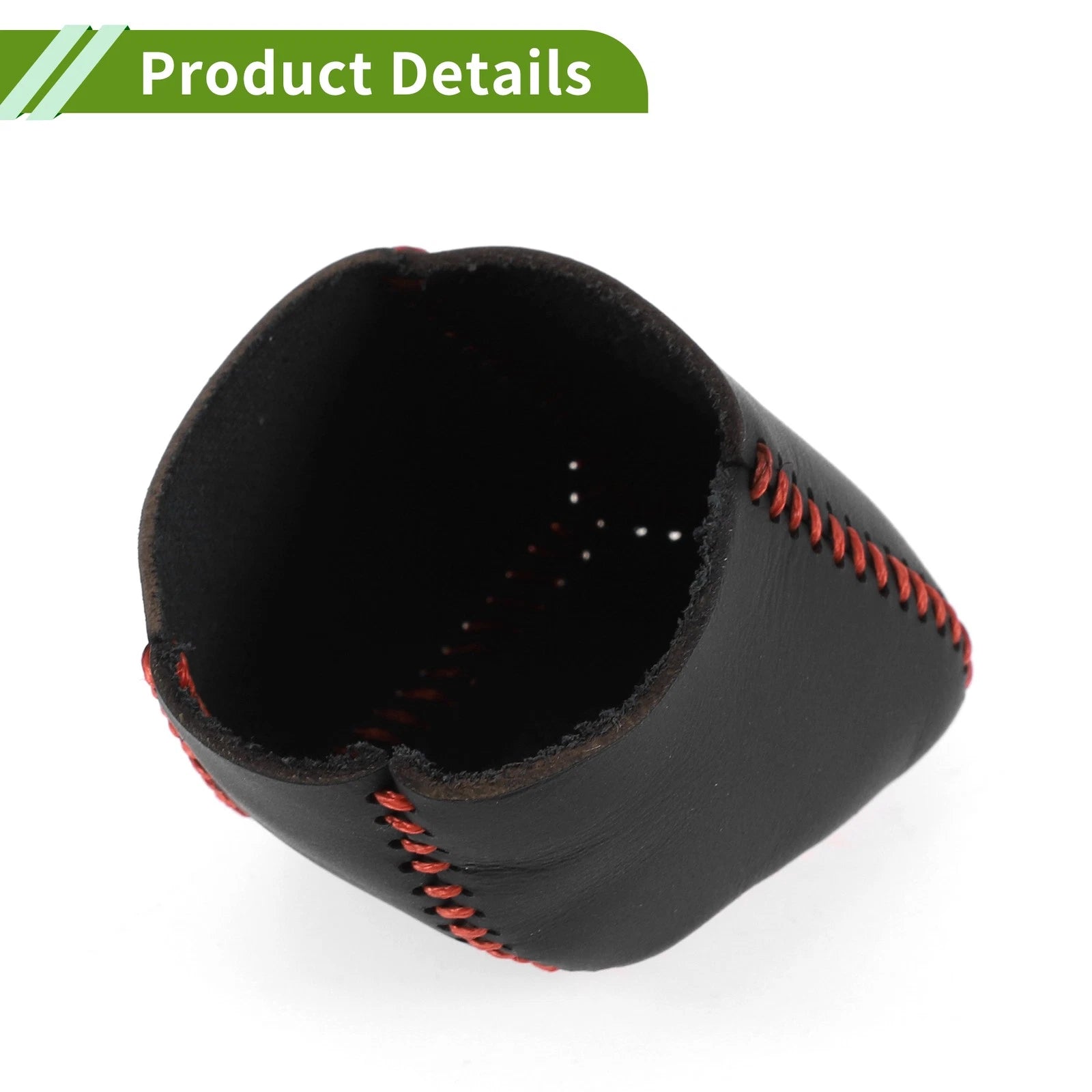 1 Pc Gear Shift Knob Cover for Lexus RX350 (2023–2024) Black Red Faux Leather
