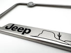 License Plate Frame Brushed Stainless Heavy Duty for Jeep Wrangler (2018–2024)