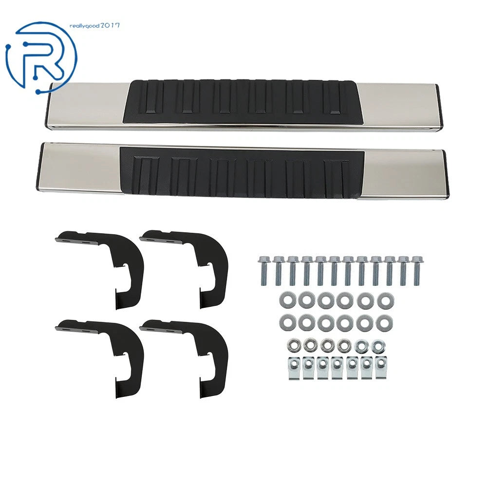 Set of 2 Running Boards for GMC Sierra Silverado Regular Cab (2007-2019)