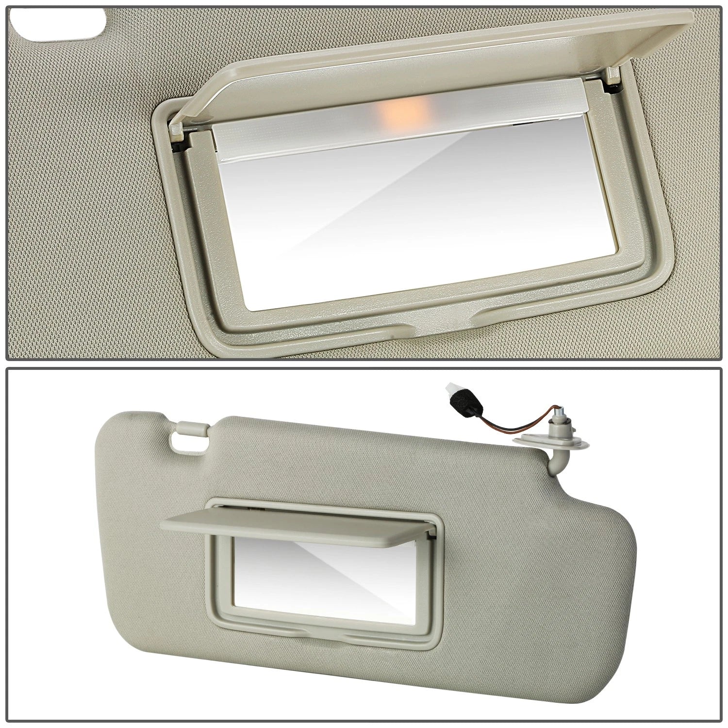 Sun Visor for Nissan Murano (2009–2014) Right Side with Mirror Gray