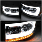 LED DRL Sequential Turn Signal Projector Headlight for Dodge Ram (2006–2009)