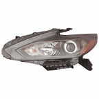Driver Halogen Headlight Assembly w/Black Bezel For 2016-2018 Nissan Altima
