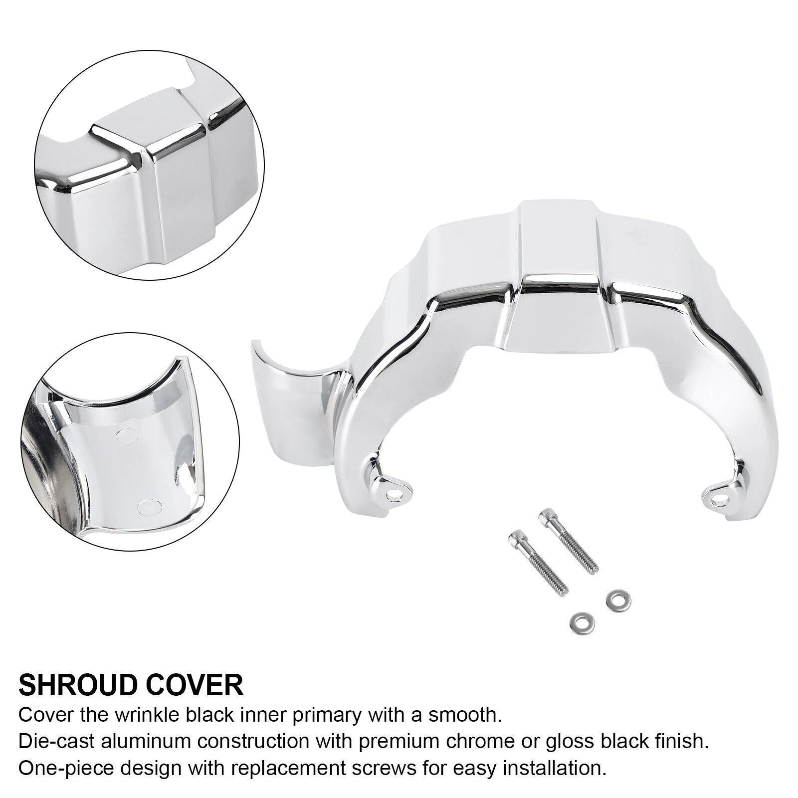 Kuryakyn Chrome Precision Transmission Shroud Cover for M8 2017–2020
