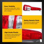 Set of 2 Tail Lights Assembly for Honda CR-V (2007–2011) Red Brake Lamp