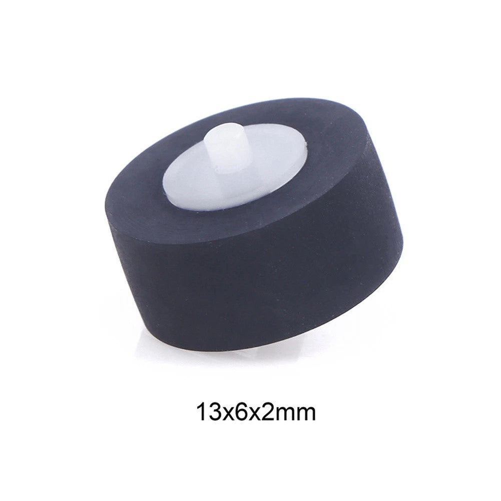Rubber Pinch Roller with Axial Mount for Cassette Recorder (13x6x2mm)