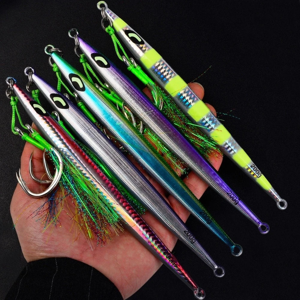 Glow in the Dark Jig Lure 100g 16.2cm for Deep Water Fishing