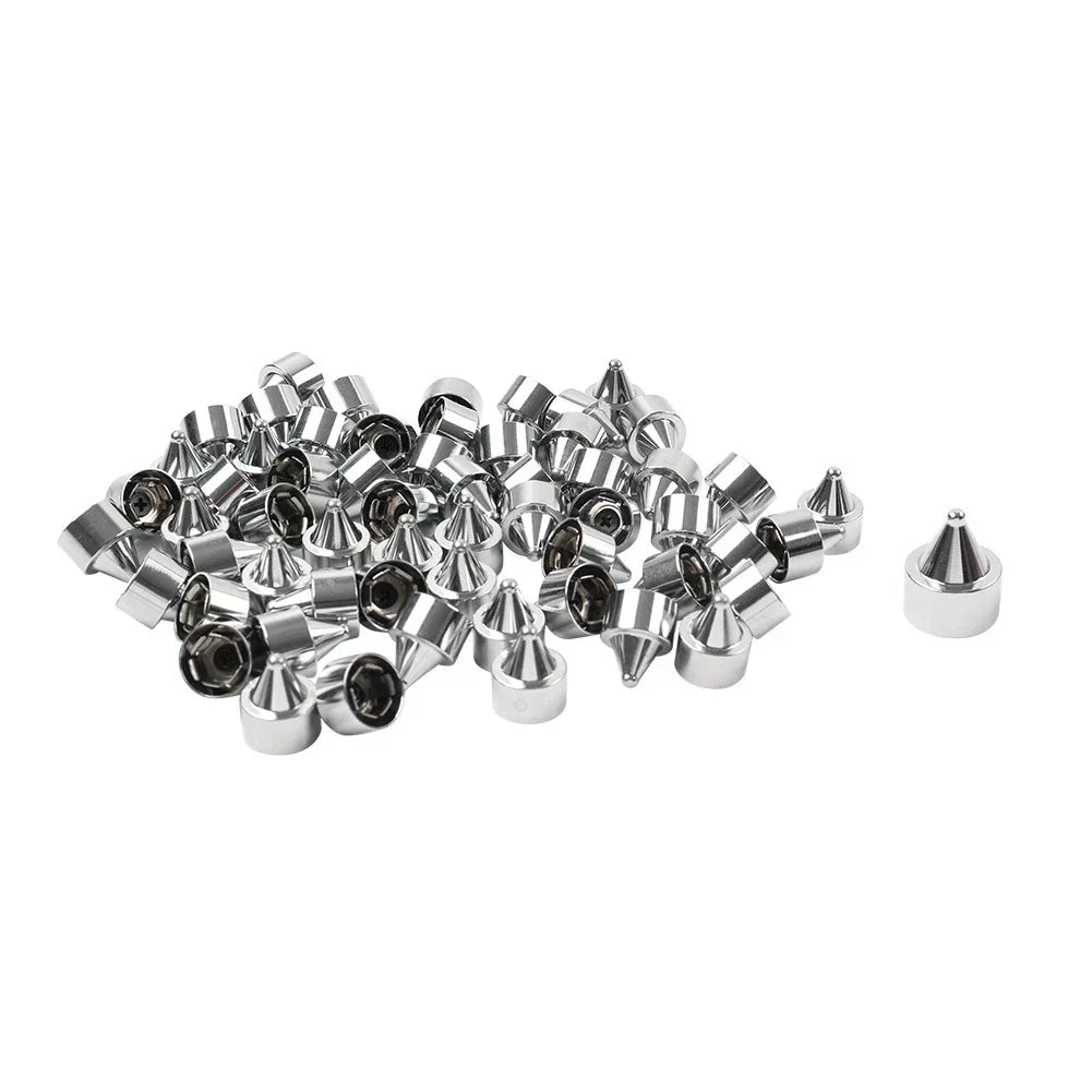 60x Chrome Engine Bolt Caps for Harley Heritage Softail Breakout Sportster