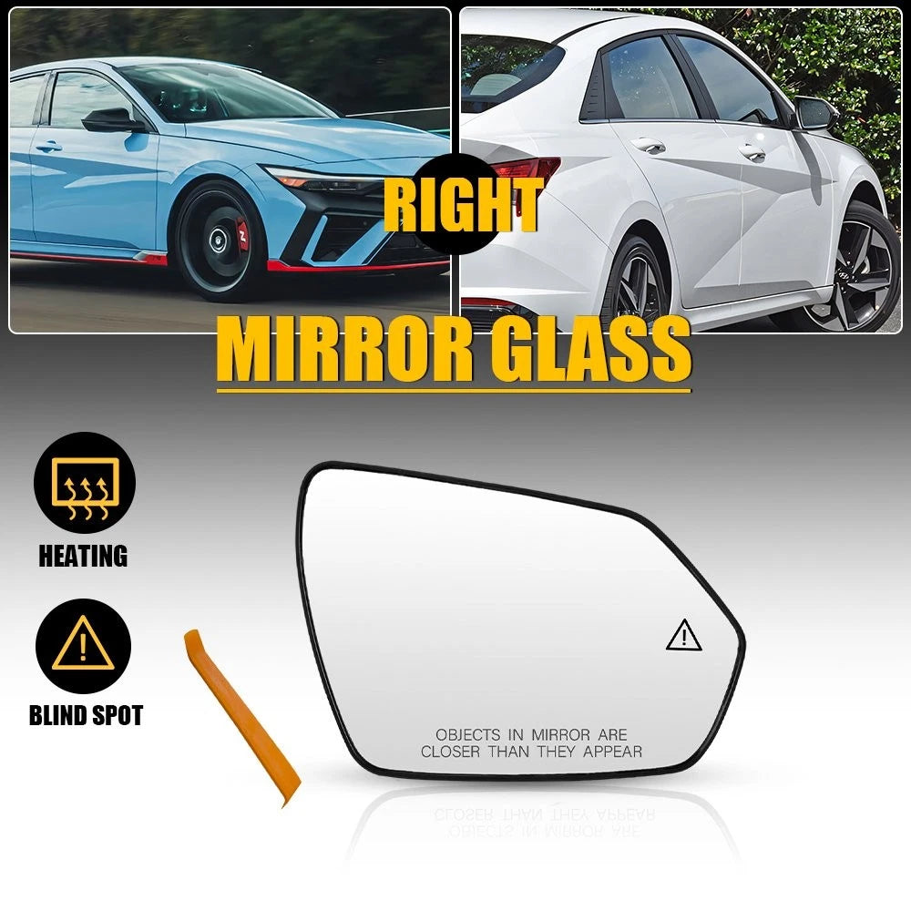 Right Side Mirror Glass Heating Plate Convex for Hyundai Elantra (2021–2025)