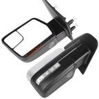Power Heated Chrome Puddle Light Turn Signal Tow Mirrors for Ford F150 (2004–2014)