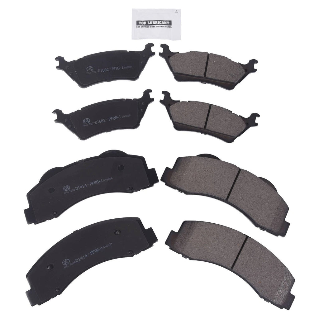 Set of 8 Ceramic Brake Pads for Ford F150 (2012–2020)