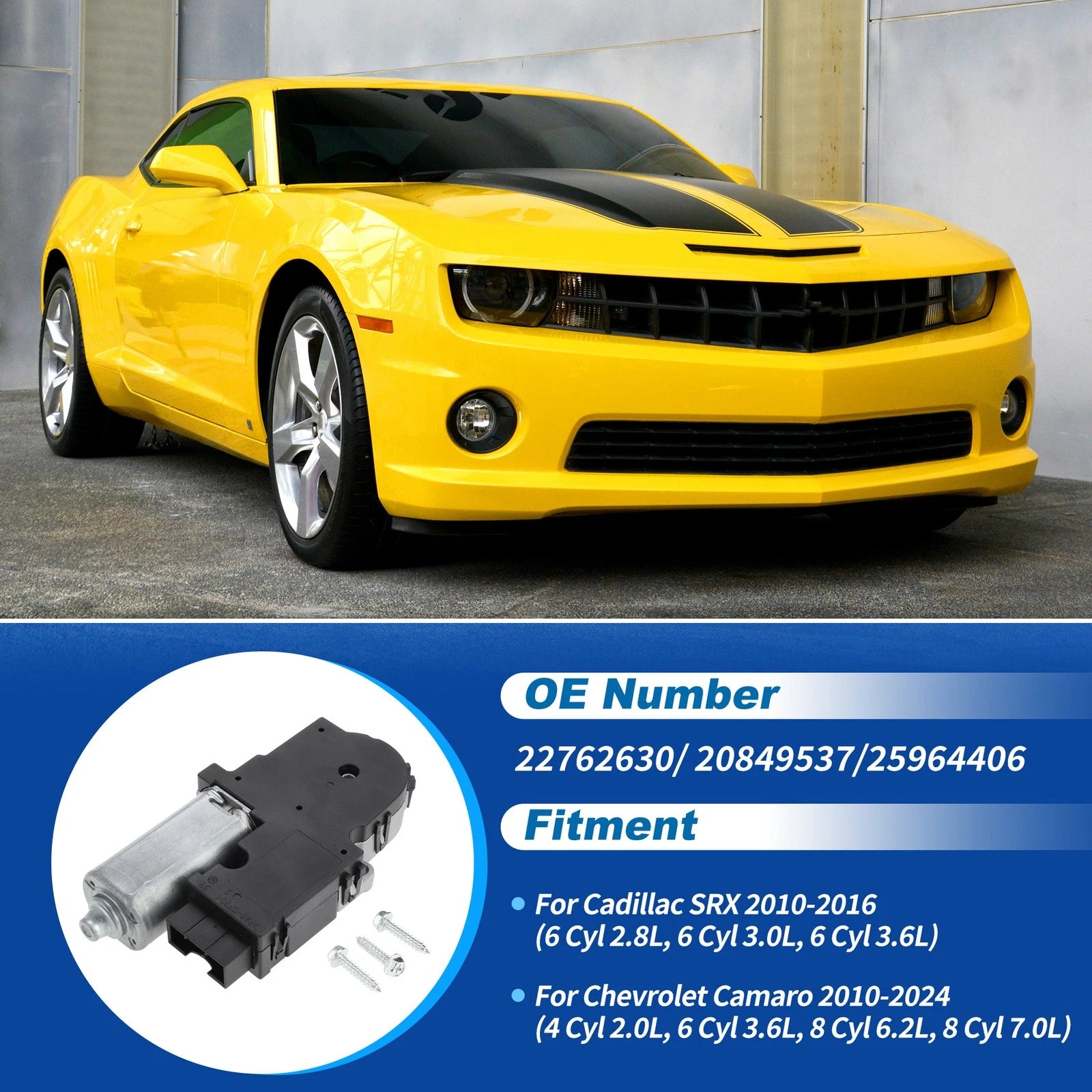 Sunroof Motor with Control Module for Cadillac SRX, Chevrolet Camaro (2010–2016) 22762630