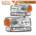 Headlight Assembly for GMC Sierra 1500-3500 (1999–2006) Clear