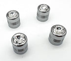 Chrome Tire Valve Stem Caps Replacement for Hot Rod Car Truck ATV (Set of 4) (1990–2026)
