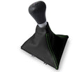 Leather Manual Shift Boot Cover for Toyota Celica (2000–2005) Green Stitch