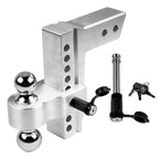 Heavy Duty Trailer Hitch 2.5" Receiver 8" Drop/Rise 18500LBS 2" & 2-5/16" Ball