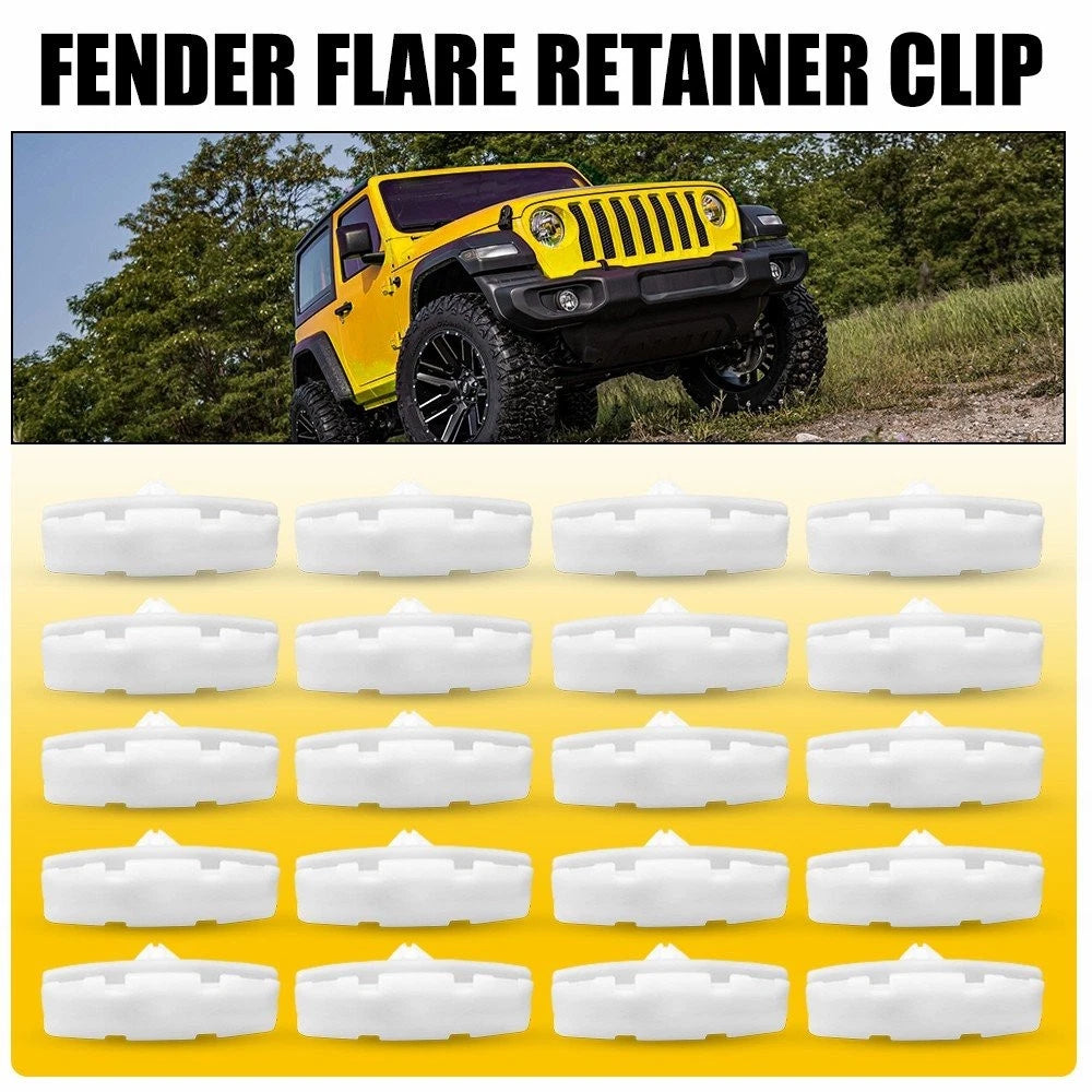 20x Fender Flare Clips for Jeep Gladiator JT (2018–2020) & Wrangler JL (2018–2020)