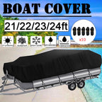 Waterproof Boat Cover for V-Hull Runabouts Fishing Ski (1x)