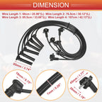 6X Spark Plug Wire Ignition Coil Cable No.1U2Z12259JB for Ford Explorer (2002–2005)