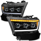 Sequential Tri-Projector LED Headlight Lamps for Ram 1500 (2019–2024)