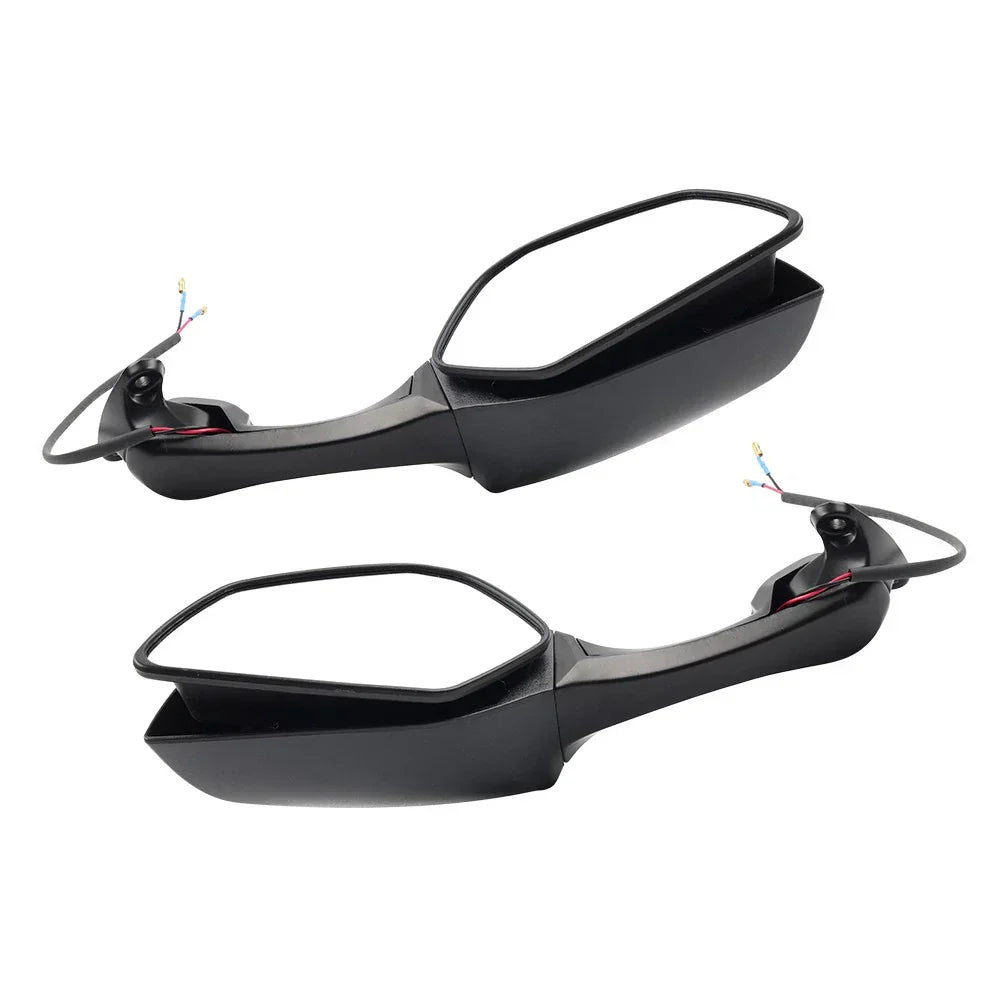 Motorcycle Rear View Mirrors w/ Turn Signals for Kawasaki Ninja ZX10R (2016-2023)