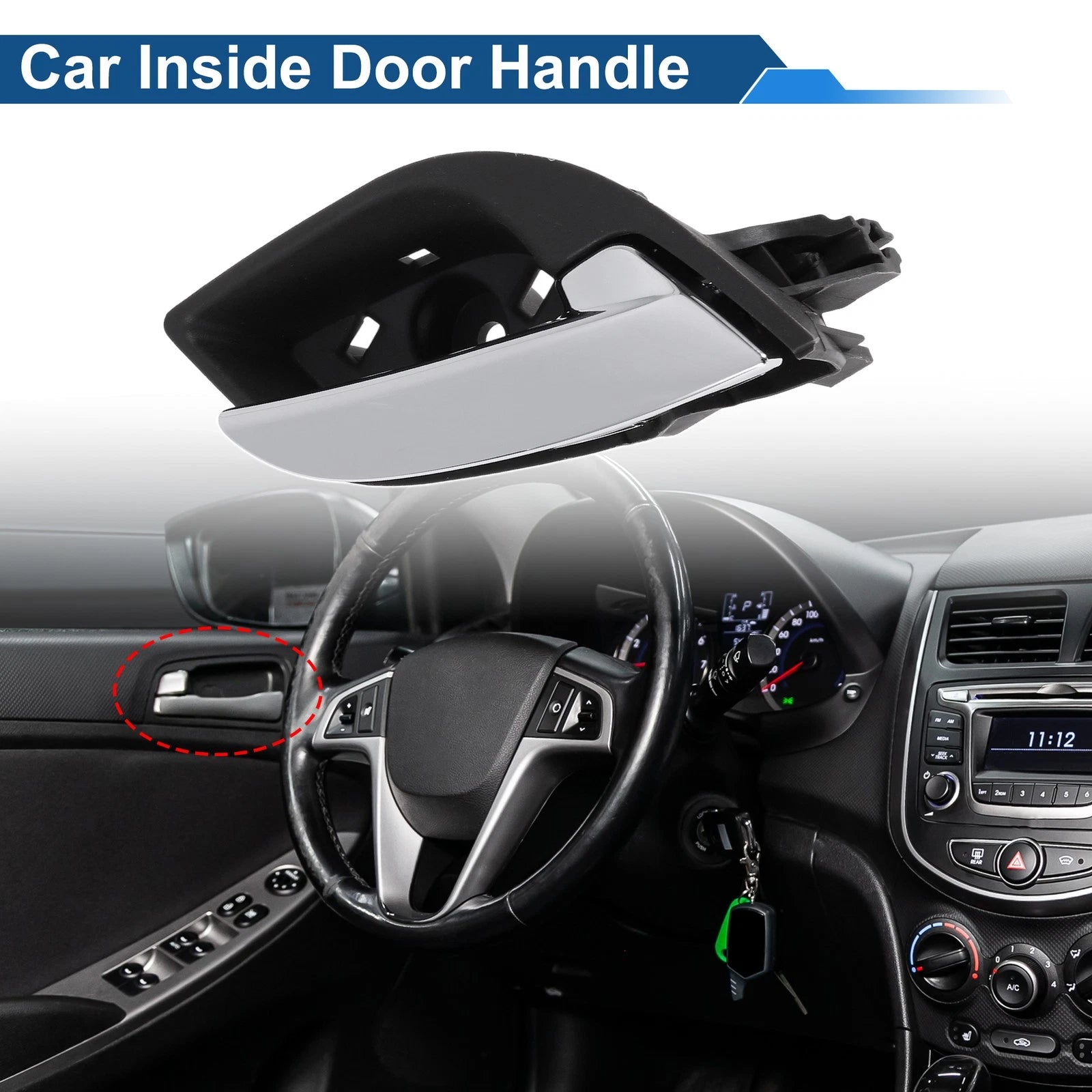 Rear Right Passenger Side Interior Door Handle for Buick Lacrosse (2009–2014)