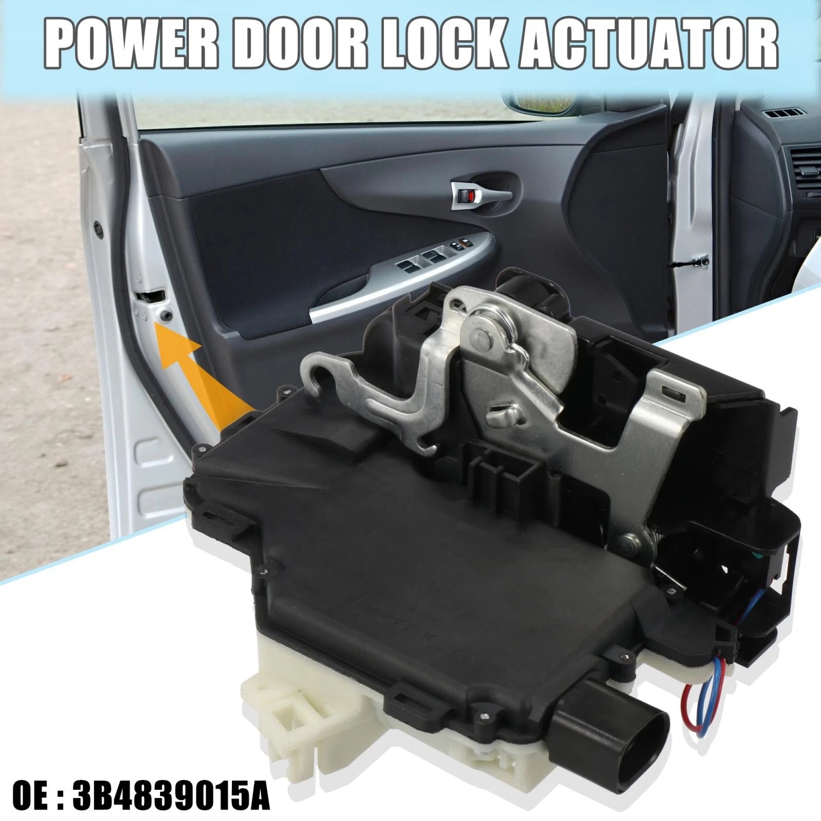 Door Lock Actuator Rear Left for VW Beetle Golf GTI Passat Rabbit (1998–2010) NO. 3B4839015A